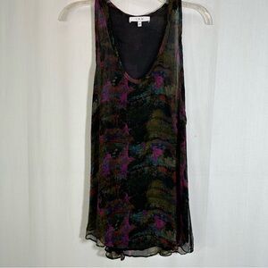 IRO 🌻 Women's Sheer Tank Top in Black and Purple Sz 40